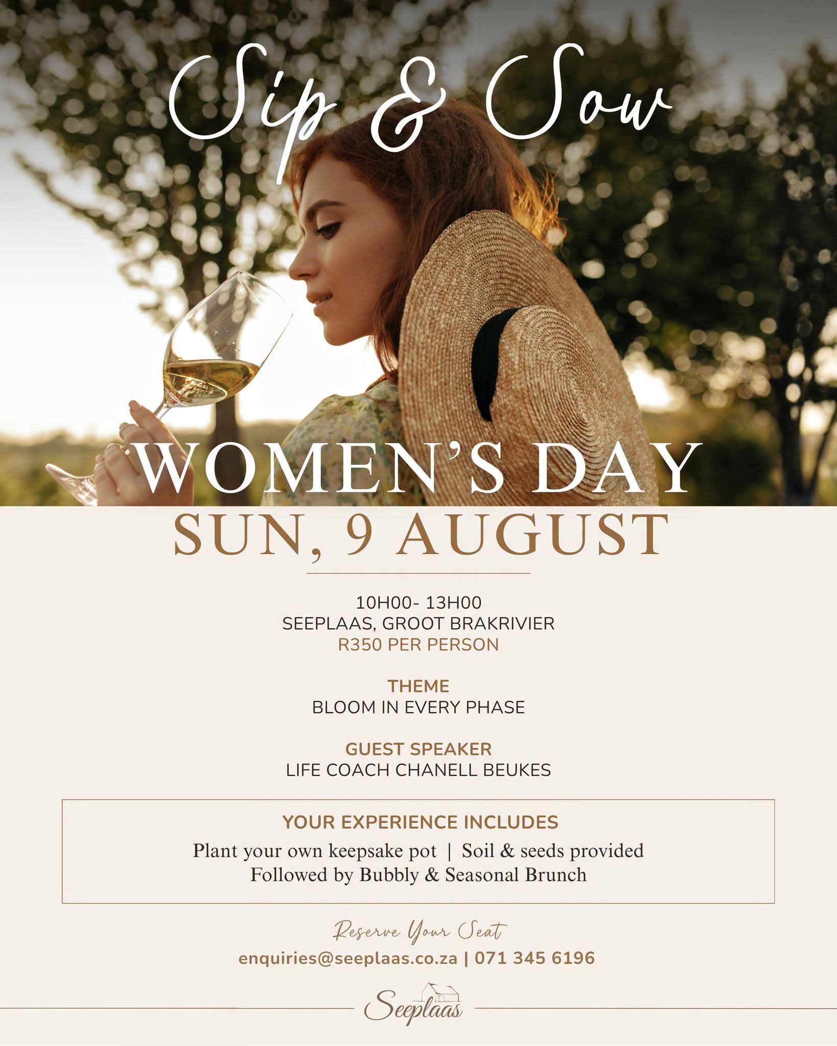 Sip and Sow. Seeplaas Event